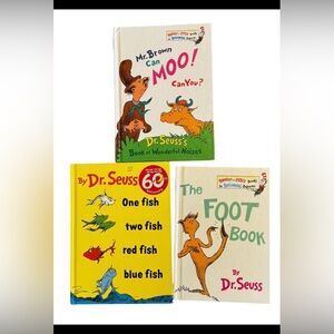 3 Dr. Seuss Books hardback